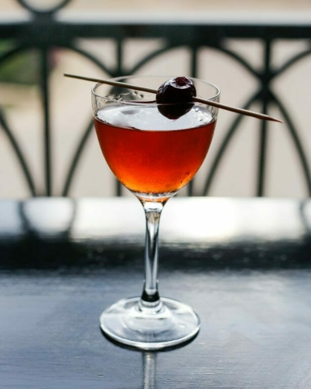 A fancy winter cocktail